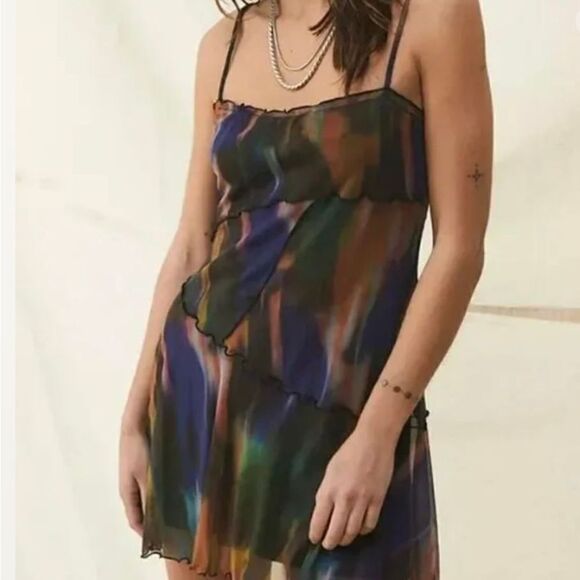 Urban Outfitters Womens Mini
Dress Multicolor Tie Dye
Mesh Sleeveless size xs - Picture 6 of 7